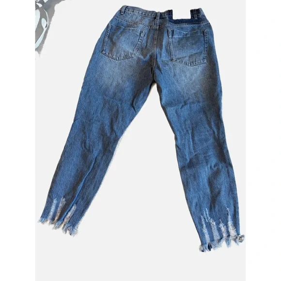 One x One Teaspoon Distressed Relaxed High‎ Waist Cotton Jeans - Picture 2 of 3